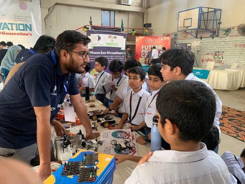 STEM Robotics Booth Student Engagement